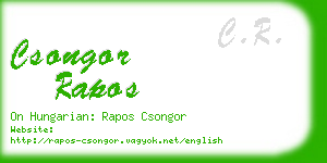 csongor rapos business card